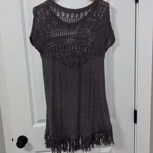 Gimmicks BKE Buckle t-shirt dress. Size small. Purple/Grey color.